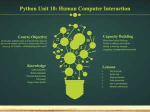 Python Unit 10: Human Computer Interaction