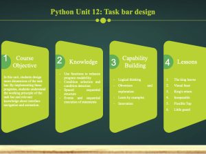 Python Unit 12: System menu bar Design