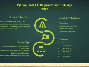 Python Unit 13: Beginner Game Design