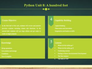 Python Unit 8: A hundred feet