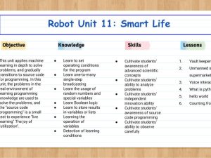 Robot Unit 11: Smart life