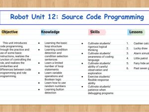 Robot Unit 12: Source code programming