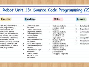 Robot Unit 13: Source code programming (2)
