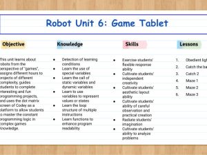 Robot Unit 6: Game Tablet